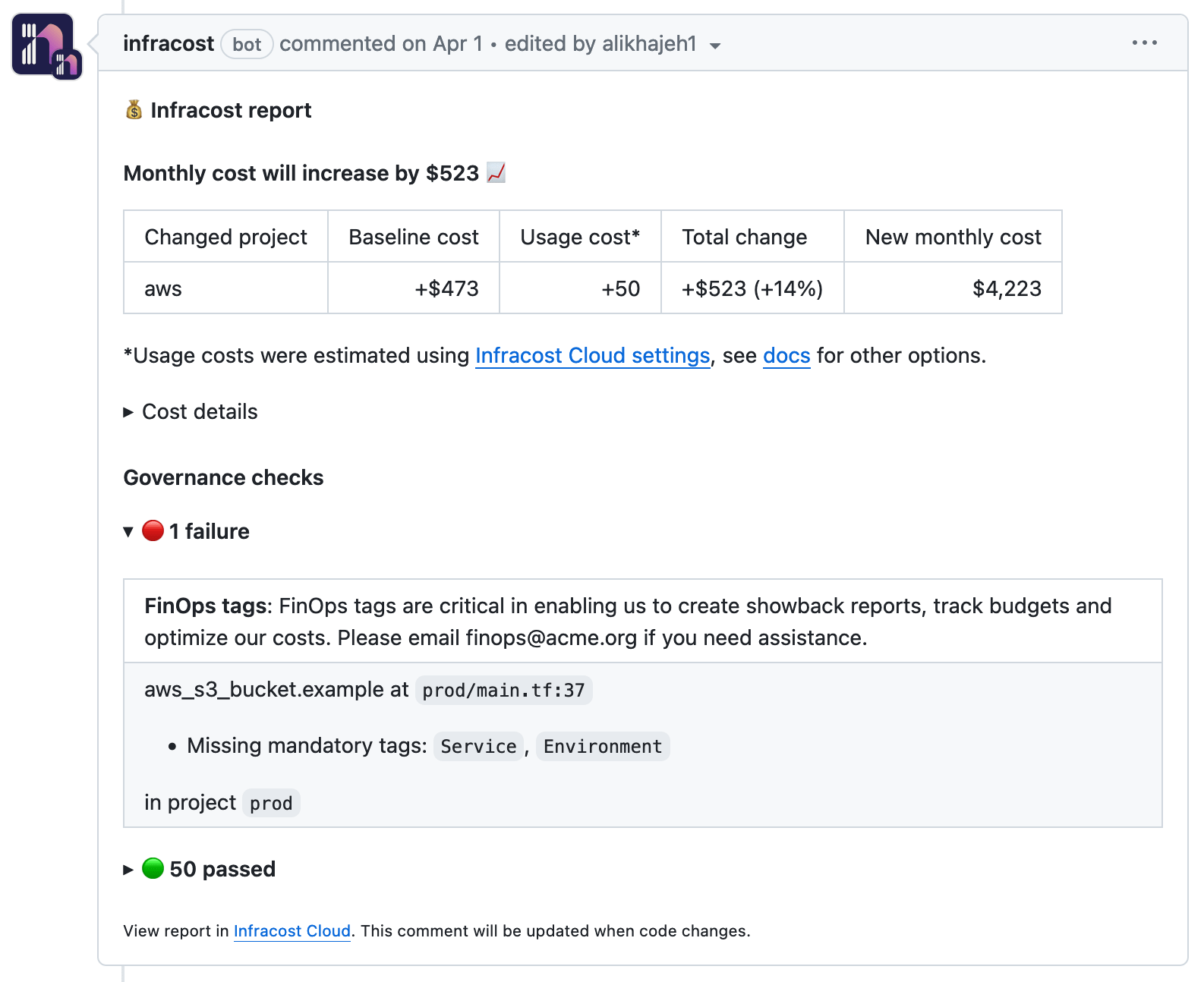 Create a pull request to test your tagging policy.